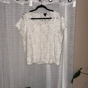 Torrid White Lace Blouse